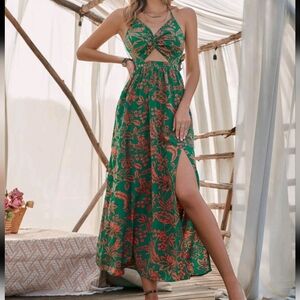 Shein Tropical Print Maxi Dress